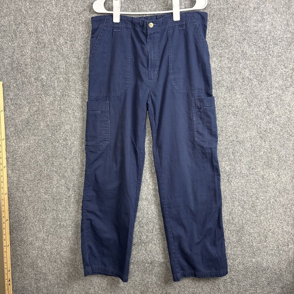 Carhartt Cross Flex Scrubs Utility Cargo Ripstop Pants Mens Size M Blue